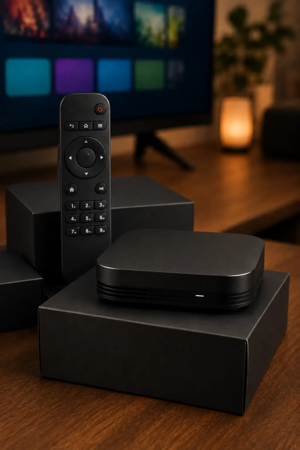 KERNBILD Streaming-Box in modernem TV-Setup